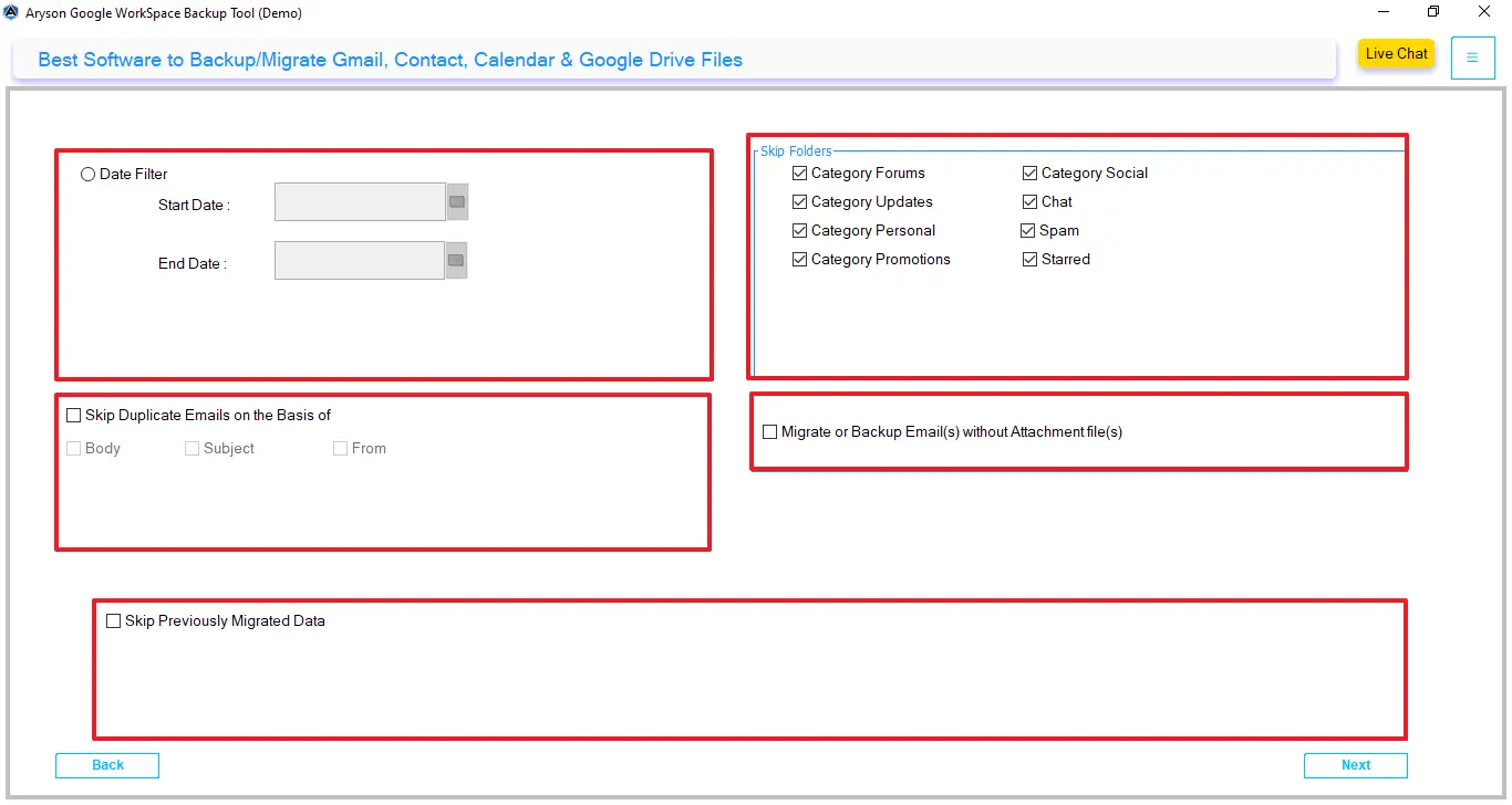 Apply advanced filters