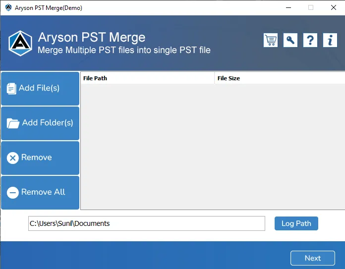 Download and open the PST Merger Tool