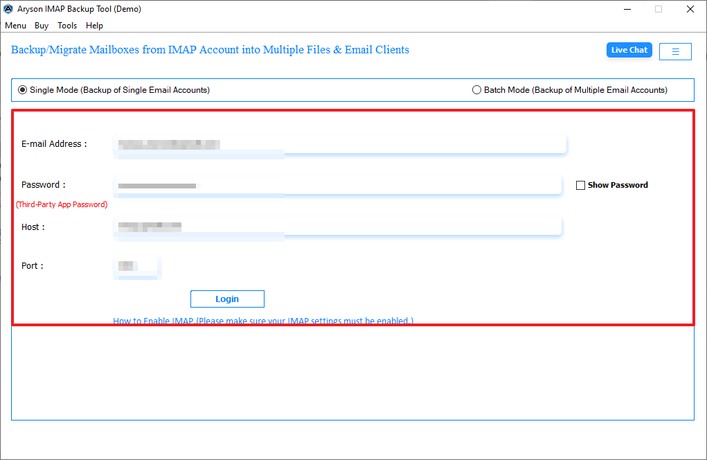 Roundcube email login credentials