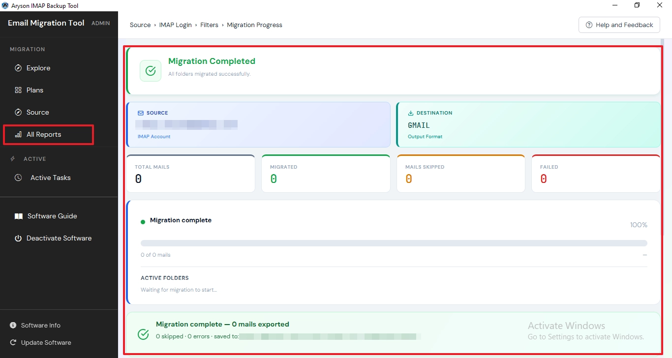 verify the migration status