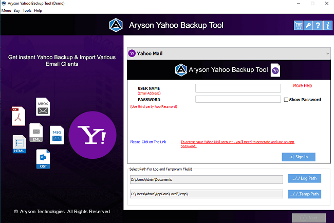 Yahoo Backup Tool 22.8 full